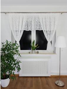 Firana z markizety z haftem i lambrekinem 400x140cm
