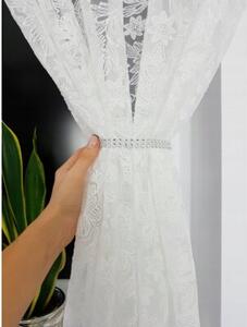 Firana z markizety z haftem i lambrekinem 400x140cm