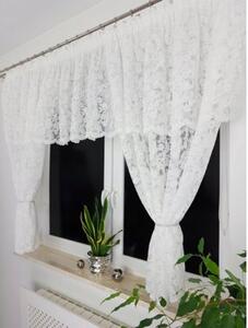 Firana z markizety z haftem i lambrekinem 400x140cm