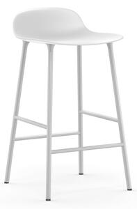 Normann Copenhagen - Kształt Stołek barowy H65 Steel/White