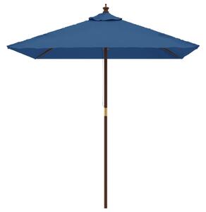 Parasol ogrodowy na drewnianym słupku, lazurowy, 198x198x231 cm
