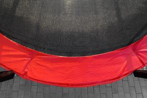 Trampolina G21 SpaceJump, 366 cm, czerwona, z siatką ochronną + stopnie gratis - uszkodzone opakowanie