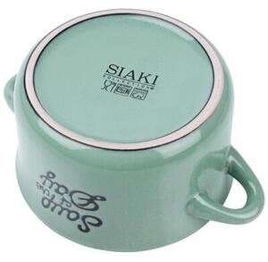 Miska bulionówka ceramiczna zielona 600 ML