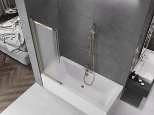 Mexen Fox parawan nawannowy 2-skrzydłowy przesuwny 100 x 150 cm, szron, złoty - 891-100-002-50-30