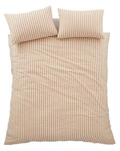 Pomarańczowa pościel jednoosobowa 135x200 cm Cotton Rich Woven Stripe – Pineapple Elephant