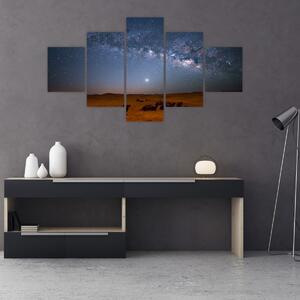 Obraz - Noc na pustyni (125x70 cm)