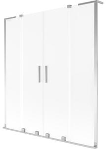 Mexen Velar L Duo parawan nawannowy 2-skrzydłowy rozsuwany 150 x 150 cm, szron, chrom - 896-150-003-32-01