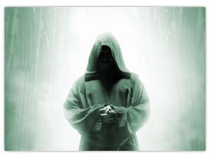Obraz - Mnich w ciemności (70x50 cm)