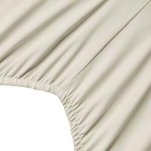 Prześcieradło EUROFIRANY Design 91 Soft z gumką 180 x 200 cm Kremowy