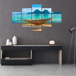Obraz - Hamak na plaży 3 (125x70 cm)