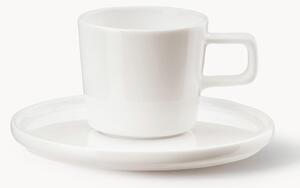Filiżanka ze spodkiem z porcelany kostnej Oco, 6 szt
