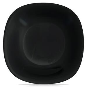 Talerz obiadowy głęboki szklany czarny LUNA 21,5 cm, 650 ml