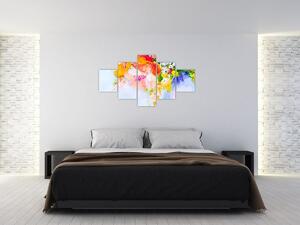 Obraz - Kwiaty, malarstwo (125x70 cm)