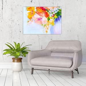 Obraz - Kwiaty, malarstwo (70x50 cm)