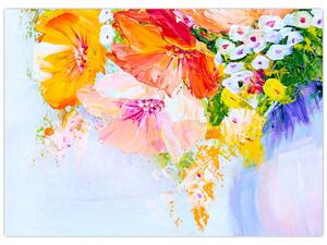 Obraz - Kwiaty, malarstwo (70x50 cm)