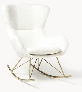 Fotel bujany Teddy z metalowymi nogami Wing