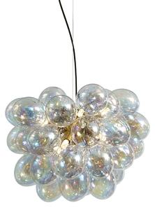 Lampa wisząca Art Deco złota ze szkłem tęczowym 50 cm 8-punktowa - Uvas Oswietlenie wewnetrzne