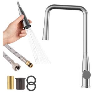 Granitan - Bateria kuchenna - Kran kuchenny wys. 46 cm - Bateria zlewozmywakowa chrom - VECTOR