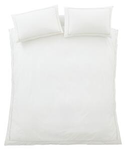 Biało-beżowa pościel dwuosobowa z perkalu bawełnianego 3-częściowa 200x200 cm Contrast Trim – Bianca