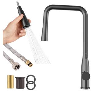 Granitan - Bateria kuchenna - Kran kuchenny wys. 46 cm - Bateria zlewozmywakowa gun grey - VECTOR
