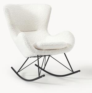Fotel bujany Teddy z metalowymi nogami Wing
