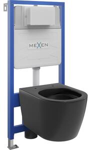 Mexen zestaw podtynkowy WC stelaż Fenix Slim z miską WC Carmen, czarny mat - 6103388XX85