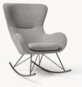 Fotel bujany Teddy z metalowymi nogami Wing