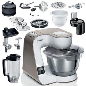 Robot kuchenny planetarny BOSCH MUM5XL74 1000 W z wbudowaną wagą, maszynką do mięsa, blenderem kielichowym (2 misy)