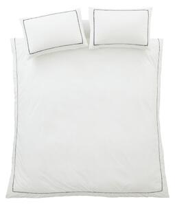 Biała pościel jednoosobowa z perkalu bawełnianego 135x200 cm Contrast Trim – Bianca