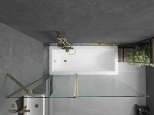 Mexen Flip parawan nawannowy 2-skrzydłowy 140 x 150 cm, transparent, złoty - 894-140-101-50-00