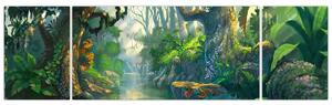 Obraz - Ilustracja lasu tropikalnego (170x50 cm)
