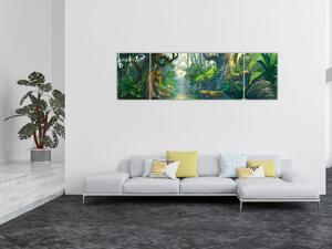 Obraz - Ilustracja lasu tropikalnego (170x50 cm)