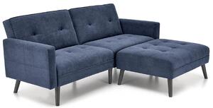 Granatowa sofa narożna z funkcją spania D4-T86