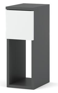 Szafka Nocna STIVMEBLE 1 Szuflada 20x30x55 cm Szary Mat BiaÅy Mat