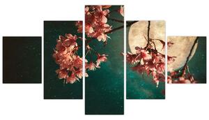 Obraz - Kwiat wiśni podczas pełni (125x70 cm)