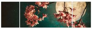Obraz - Kwiat wiśni podczas pełni (170x50 cm)