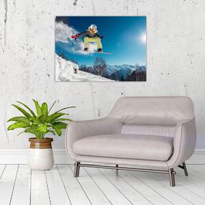 Obraz - Snowboardzista (70x50 cm)