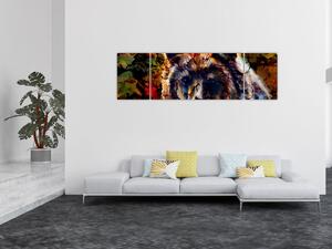 Obraz - Niedźwiedź, malarstwo (170x50 cm)