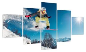 Obraz - Snowboardzista (125x70 cm)