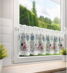 Firana gotowa EUROFIRANY Dora 150 x 30 cm BiaÅo-rÃ³Å¼owy