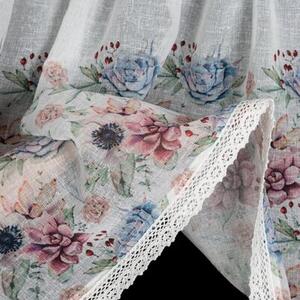 Firana gotowa EUROFIRANY Dora 150 x 30 cm BiaÅo-rÃ³Å¼owy