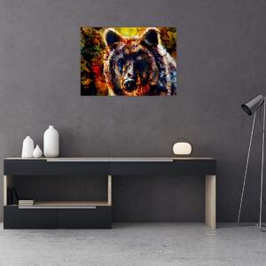 Obraz - Niedźwiedź, malarstwo (70x50 cm)