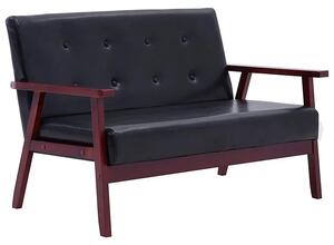 2 osobowa czarna sofa retro R3-F01