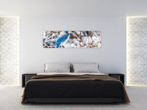 Obraz - Zimowy ptaszek (170x50 cm)