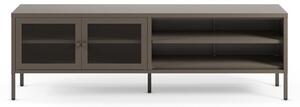 Szara metalowa szafka pod TV 160x50x35 cm Fayna – Marckeric