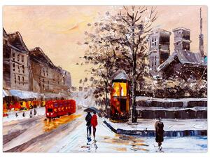 Obraz - Obraz miasta zimą (70x50 cm)