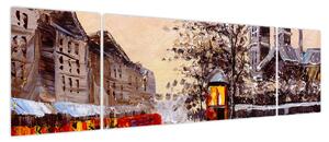 Obraz - Obraz miasta zimą (170x50 cm)