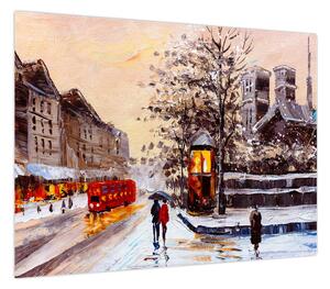 Obraz - Obraz miasta zimą (70x50 cm)