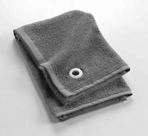 Antracytowy bawełniany ręcznik frotte 50x50 cm Cuistot – douceur d'intérieur