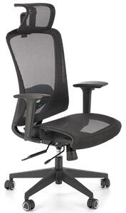 Czarny ergonomiczny obrotowy wentylowany fotel biurowy C5-F59